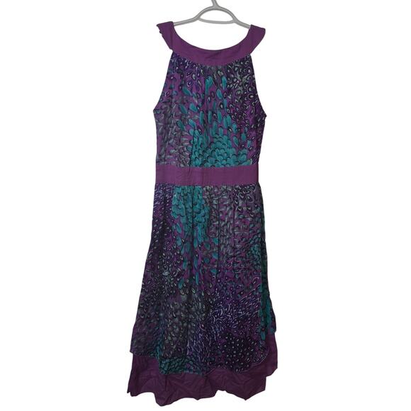 Chaudry KC Peacock Midi Maxi Dress Small - Picture 1 of 5